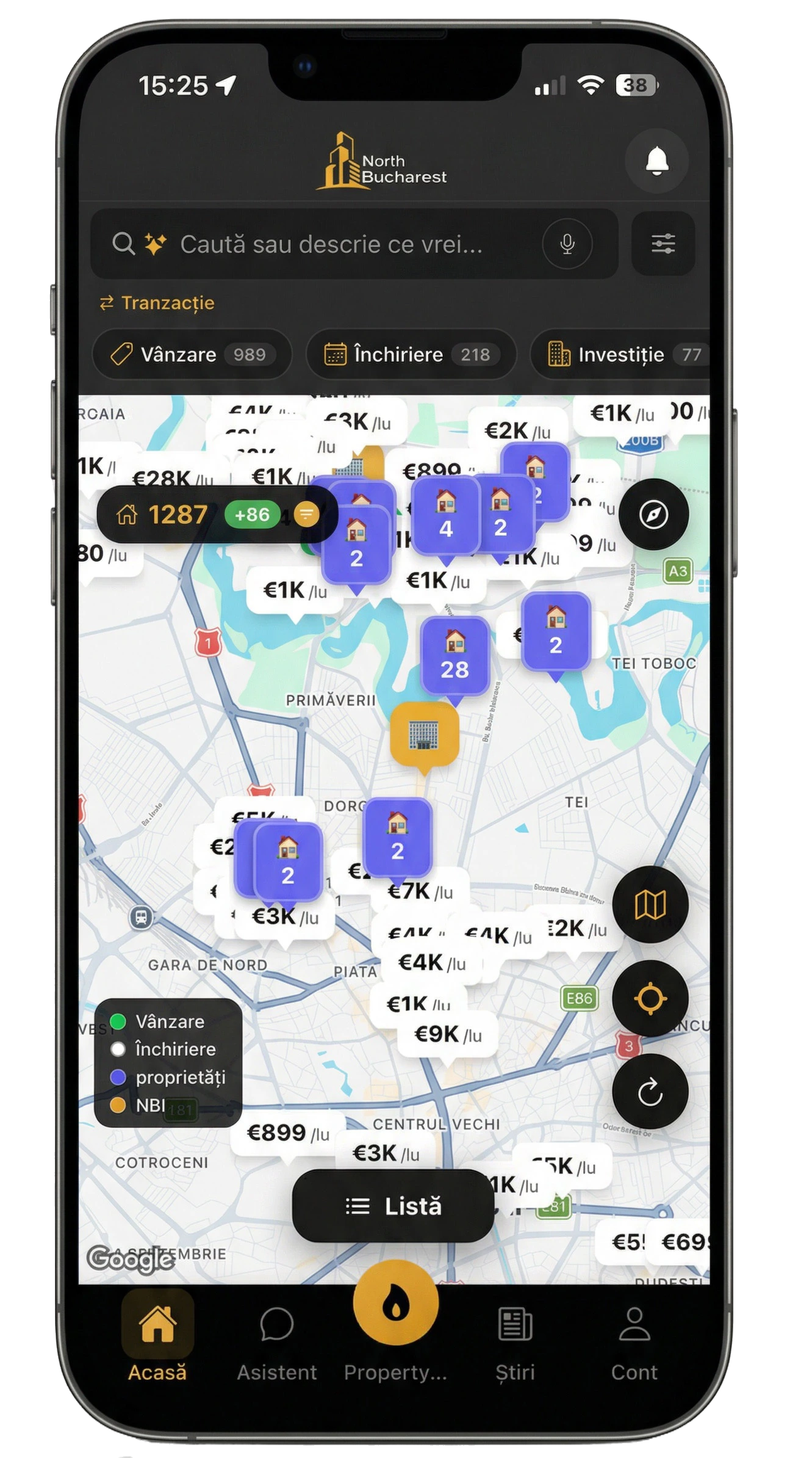 North Bucharest App — Hartă Interactivă